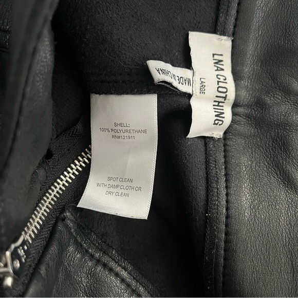 LNA CLOTHING Faux Leather Zip Pants - Picture 9 of 10